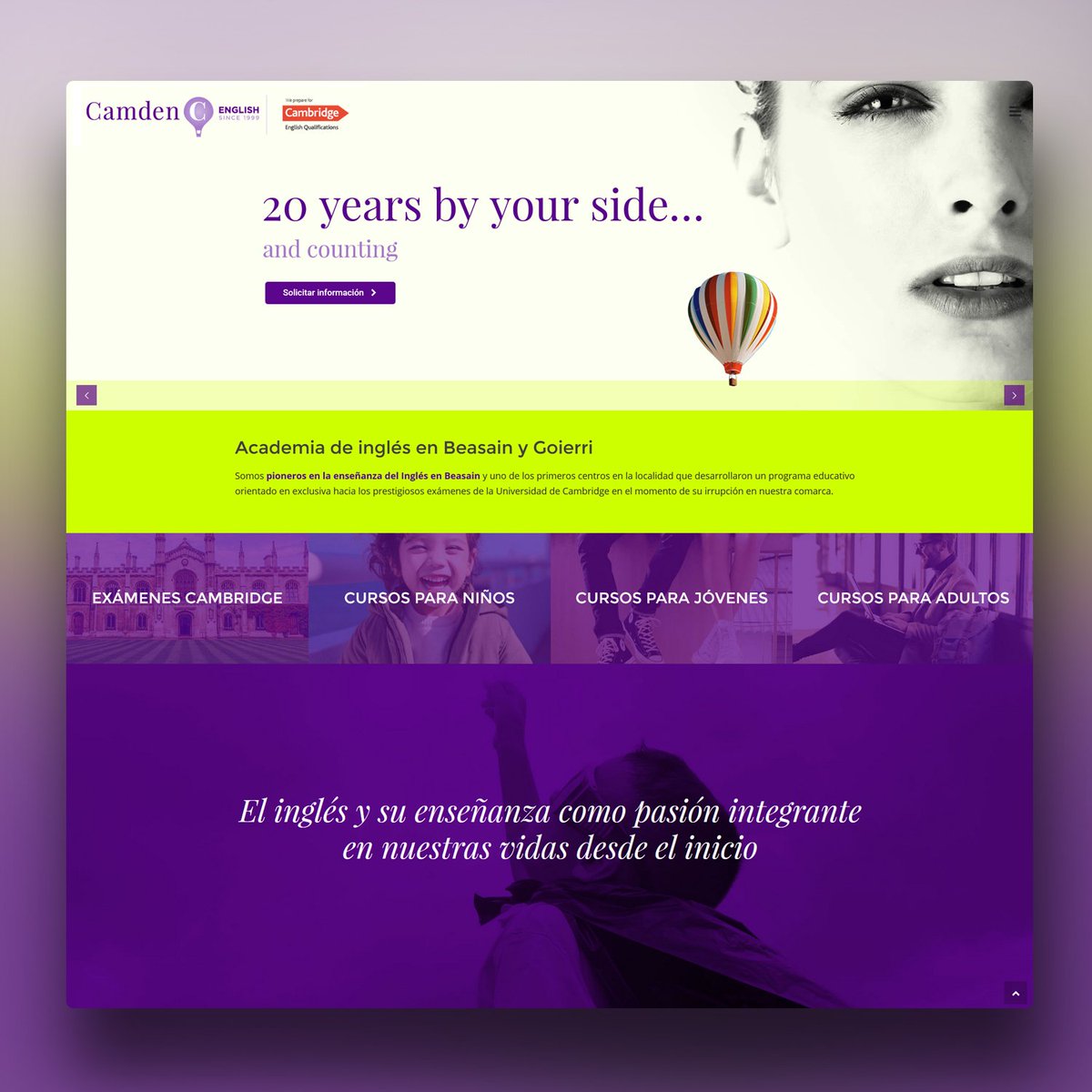 rpimagen's tweet photo. Nos vestimos de morado con el nuevo proyecto de identidad visual + diseño web + SEO que hemos diseñado para la academia de inglés @CAMDENBEASAIN

https://t.co/GcbvwvpmJ8 

#8marzo #huelgafeminista2019 #diseñoweb #diseño #identidadvisual #diseñografico #wordpress #seo https://t.co/iEPdbji7qF