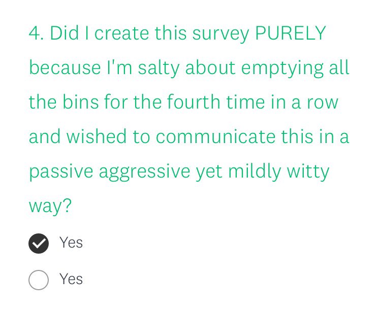 indsclayton's tweet image. if anyone wanted an insight into living with students, my housemate has just sent this survey to the house chat for us to fill in