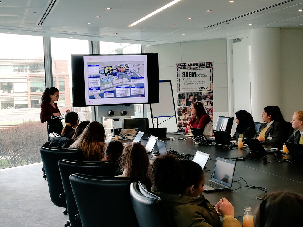 Stemettes's tweet photo. Our #IWD2019 morning at EDF Trading has been full of trading games, treasure hunts and coding! The girls are now having lunch and mingling with women in trading.

#BalanceforBetter
#EDFStemettes
#EDFTrading
#GirlsInTech
#womenintech
#WomenInSTEM
#girlsinSTEM https://t.co/tq2yI47H2O