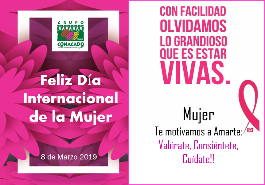 Feliz Dia Internacional de la Mujer de parte de toda la familia CONACADO!