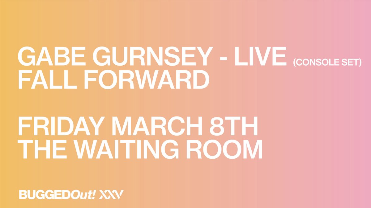 Phantasy (@phantasysound) on Twitter photo TONIGHT! <a href="/GabeGurnsey/">Gabe Gurnsey</a> plays live at <a href="/WaitingRoomN16/">The Waiting Room</a>, London.
Final tickets: residentadvisor.net/events/1218487 TONIGHT! <a href="/GabeGurnsey/">Gabe Gurnsey</a> plays live at <a href="/WaitingRoomN16/">The Waiting Room</a>, London.
Final tickets: residentadvisor.net/events/1218487