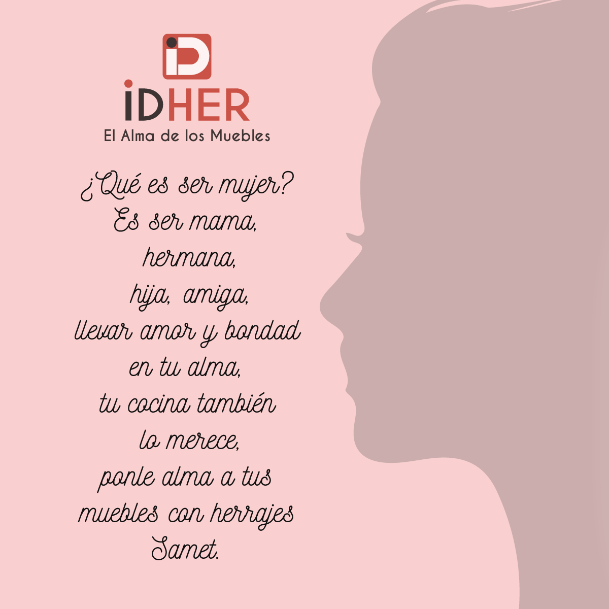Idher_Herrajes's tweet photo. ☺️#MujerIDHER ☺️Hoy es un gran día para festejar.🥳
¡Feliz día de la mujer!
#IDHER #SametColombia ☺️ https://t.co/A9SJmdPz1S