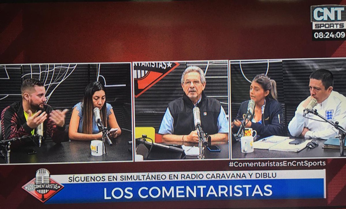 #AlAire  <a href="/comentaristastv/">Los Comentaristas Tv</a> por <a href="/Caravana750/">Radio Caravana</a> <a href="/RadioDibluFM/">Radio Diblu</a> @cntsportsec . En cabina para hablar de fútbol,  <a href="/mariocanessa/">mario canessa oneto</a> <a href="/MayBayas/">Mayra Bayas B</a> <a href="/gisellabuendia/">Gisella Buendia</a> <a href="/PatoCornejo/">Patricio Cornejo</a>  <a href="/CarlosGalvez21/">Carlos Galvez V</a>  #LigaProBdP #ChampionsLeague #CopaLibertadores
