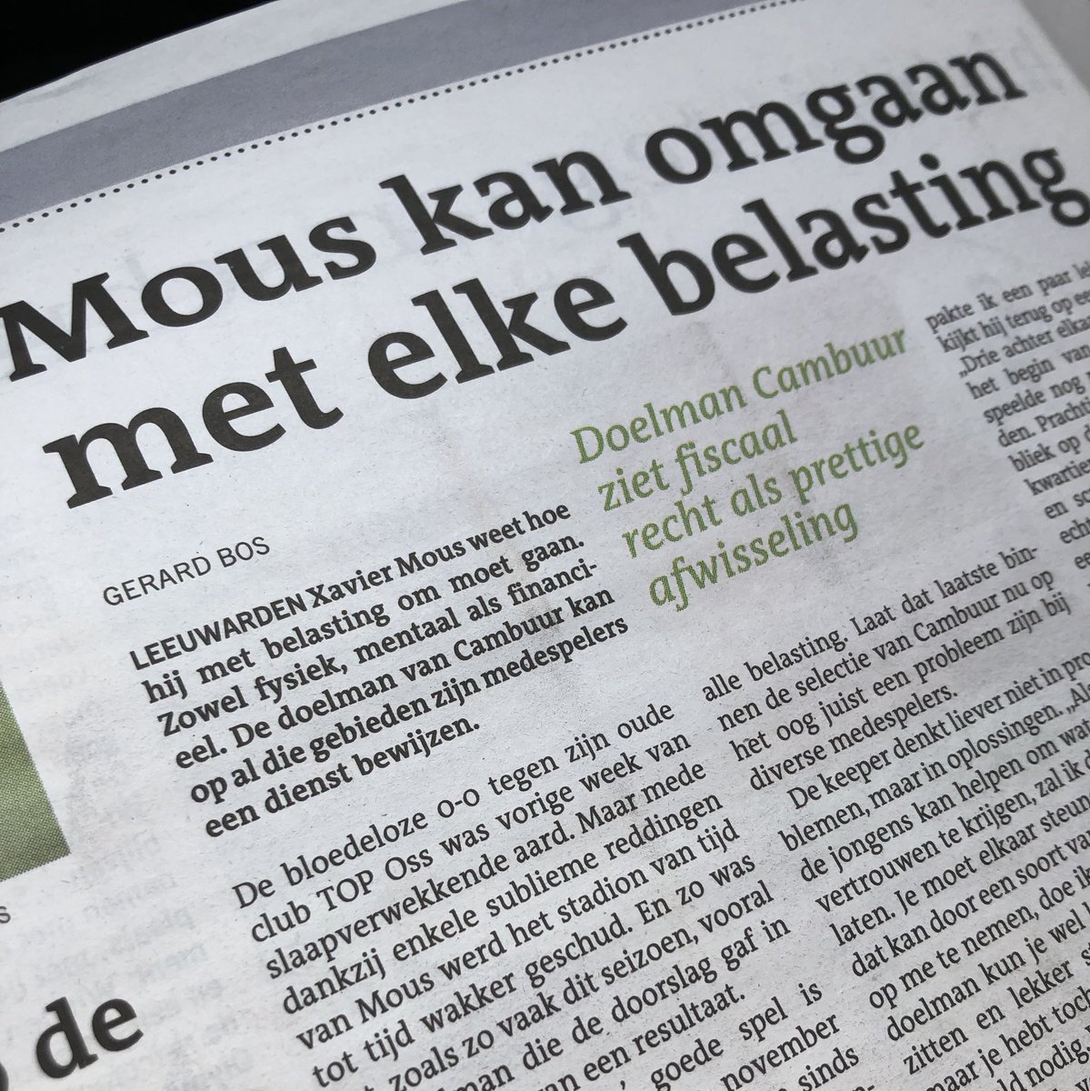 Gerard Bos (@gerardbos) on Twitter photo Sprak voor #LC met #Cambuur-keeper (en fiscaal expert!) @xaviermous over fysieke belasting, mentale belasting en financiële belasting. Dus werd dit de logische kop.
Hele verhaal vandaag in LC. Over zijn eigen topseizoen, vertrouwen bij spelers én... z’n ‘bijbaan’ bij <a href="/DeloitteNL/">Deloitte Nederland</a> Sprak voor #LC met #Cambuur-keeper (en fiscaal expert!) @xaviermous over fysieke belasting, mentale belasting en financiële belasting. Dus werd dit de logische kop.
Hele verhaal vandaag in LC. Over zijn eigen topseizoen, vertrouwen bij spelers én... z’n ‘bijbaan’ bij <a href="/DeloitteNL/">Deloitte Nederland</a>