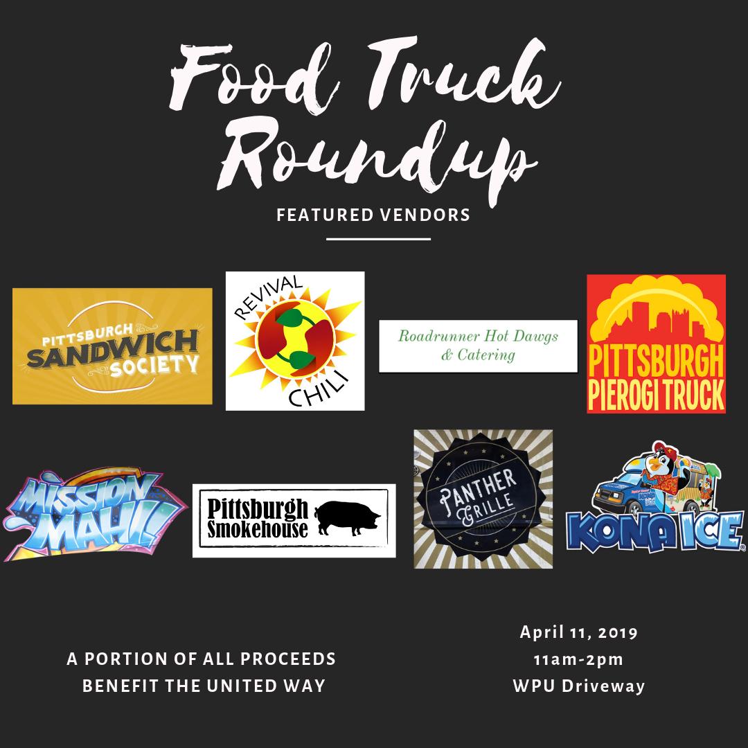 Check out our featured vendors for our upcoming Food Truck Roundup! Be sure to pencil this in to your calendar to make sure to get some great food while supporting a great cause!

#foodtrucks #pittsburghfoodtrucks #foodtruckroundup #unitedwayfundraiser #pittevents #pittfood