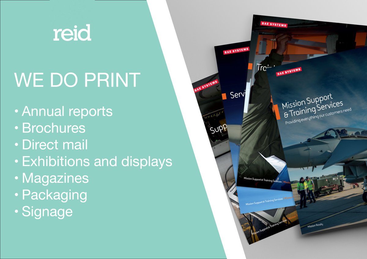 ReidCreative's tweet image. From brochures to packaging, we produce creative ideas so your customers can engage with you