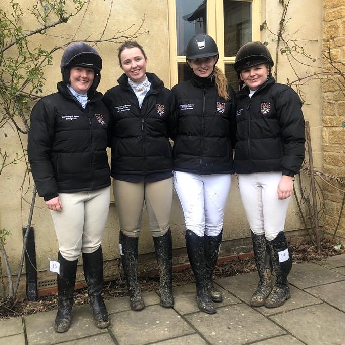 ✨ Congratulations✨ to our 5s for picking up a team 1st🏆 at Gloucester on Wednesday! They also ALL placed individually in the top 4! 
•
• 1st Charlotte Campion, 2nd Veronika Rollova, 3rd Jess Calcutt and 4th Lucy Hemmings 💚💚
#EURC #exeterriding #exeterequestrian