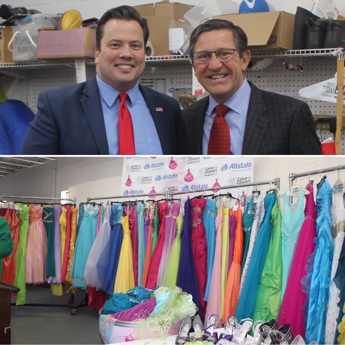 StefanMychajliw's tweet photo. Proud to once again join @ColvinCleaners President Paul Billoni in support of Gowns for Prom. Now in its 14th year, this event has provided thousands of beautiful dresses. The Billoni family is an incredible community partner. More info: https://t.co/40EiYpHqpj. #GownsForProm https://t.co/lnFBF2f92M