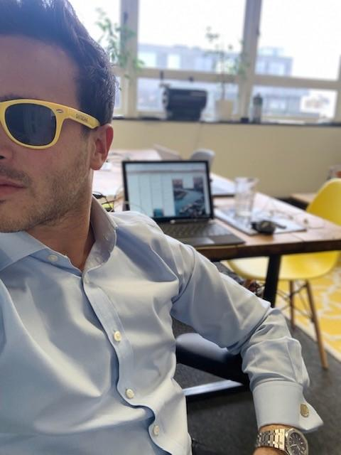 JmarcusEG's tweet photo. Friday feeling here in the Datscha UK Limited HQ in London | Keep an eye out for these very stylish yellow sunnies in #MIPIM next week | #proptech #commercialproperty #realestate #fridayfeeling https://t.co/HwLcHpdXO2