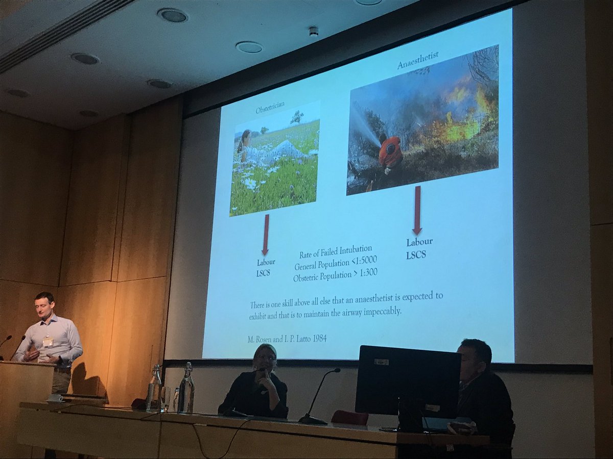 drlaurengreen's tweet photo. Brilliant insight into how perspective of #obstetricians & #anaesthetists can differ wrt obstetric airway risk, from Dr Roger McMorrow @RCObsGyn #MatMed #collaborateandlisten #safetyculture https://t.co/GC5JCxjNTE