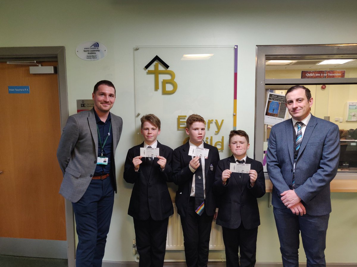 ThomasBecketSLS's tweet photo. ⚽Thanks to our friends @NTFC_CT who have kindly donated 30 tickets to us for tomorrows home game.
We have given these to the school who have selected students to reward for their PE achievements this term to go along.
We hope you enjoy the match.
Come on you #cobblers @ntfc
⚽ https://t.co/saTEcOq8w5