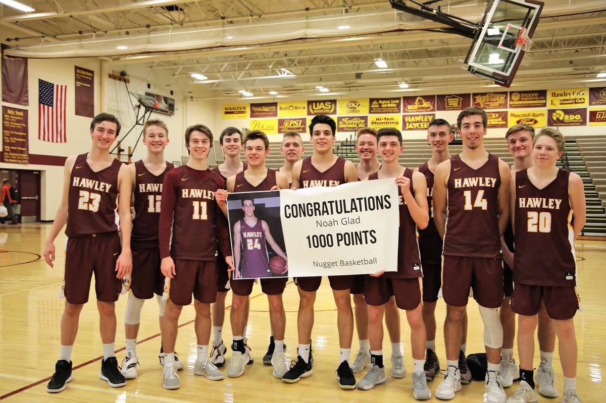 NuggetBoysBBall's tweet photo. Congrats @noahglad5 for topping the 1000 point plateau.  No better example of patience paying off for someone that was willing to put in the work. #TnT https://t.co/Txd1g9BLR1