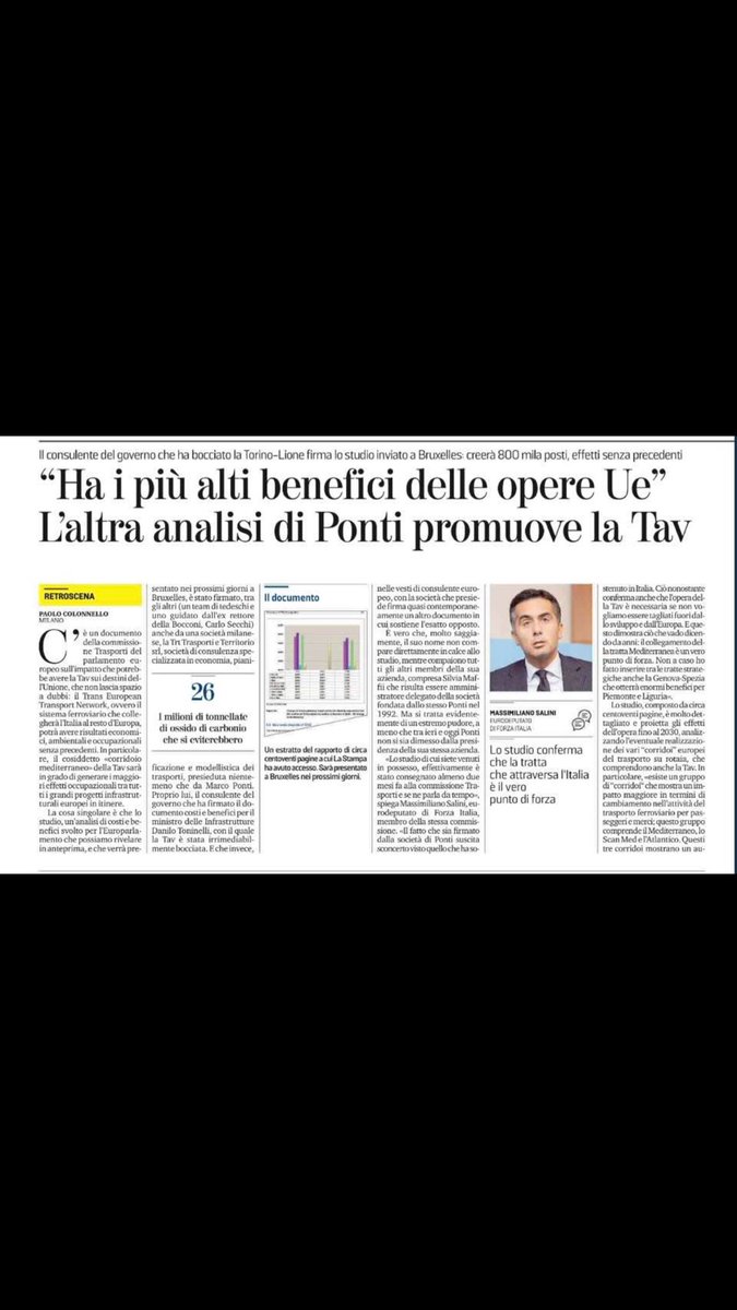 DAVIDPARENZO's tweet photo. ⁦@paolocolonnello⁩ su #lastampa svela che il Prof. Ponti ha una doppia personalità. Due anime: una #PROtav(in Europa) e una #NOtav in Italia. Per gli amici #5stelle vale il detto Veneto “se non i se matti non li volemo” https://t.co/GtBiDQCZJA