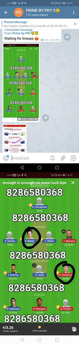 dream11champ321's tweet photo. #SAODD #CC vs #HL giant smaching🤗😍😇 total 72K tonnings in below 4 SC😀😍😘#Dream11 #Dream11Team #Dream11Tips #Dream11expert #dream11predictions #Cricket #CricketMeriJaan #cricketnews #cricketnation @CricInformer @Dream11_Expert @Dream11_FCG #IPL2019 #IPL @dream11champ321 https://t.co/zPXKFxPX7r
