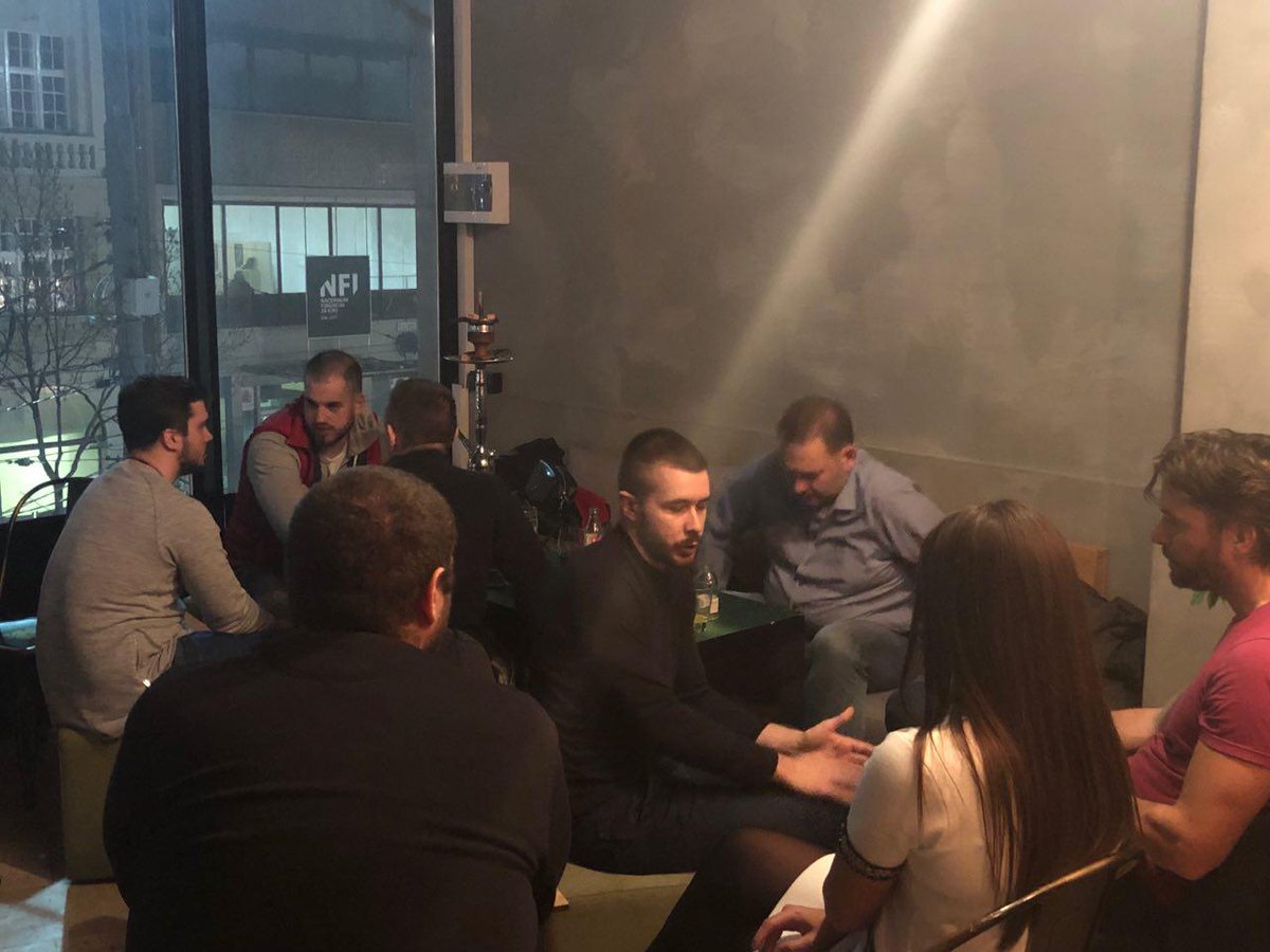 BelgradeCrypto's tweet photo. New ambient and familiar guests: thank you all for coming and sharing your ideas and thoughts #crypto related. Hope to see you again in 2 weeks and hear about progress you made ๐ช
#Beograd #Cryptomeetup #HasHBringer https://t.co/Mo56UqdonR