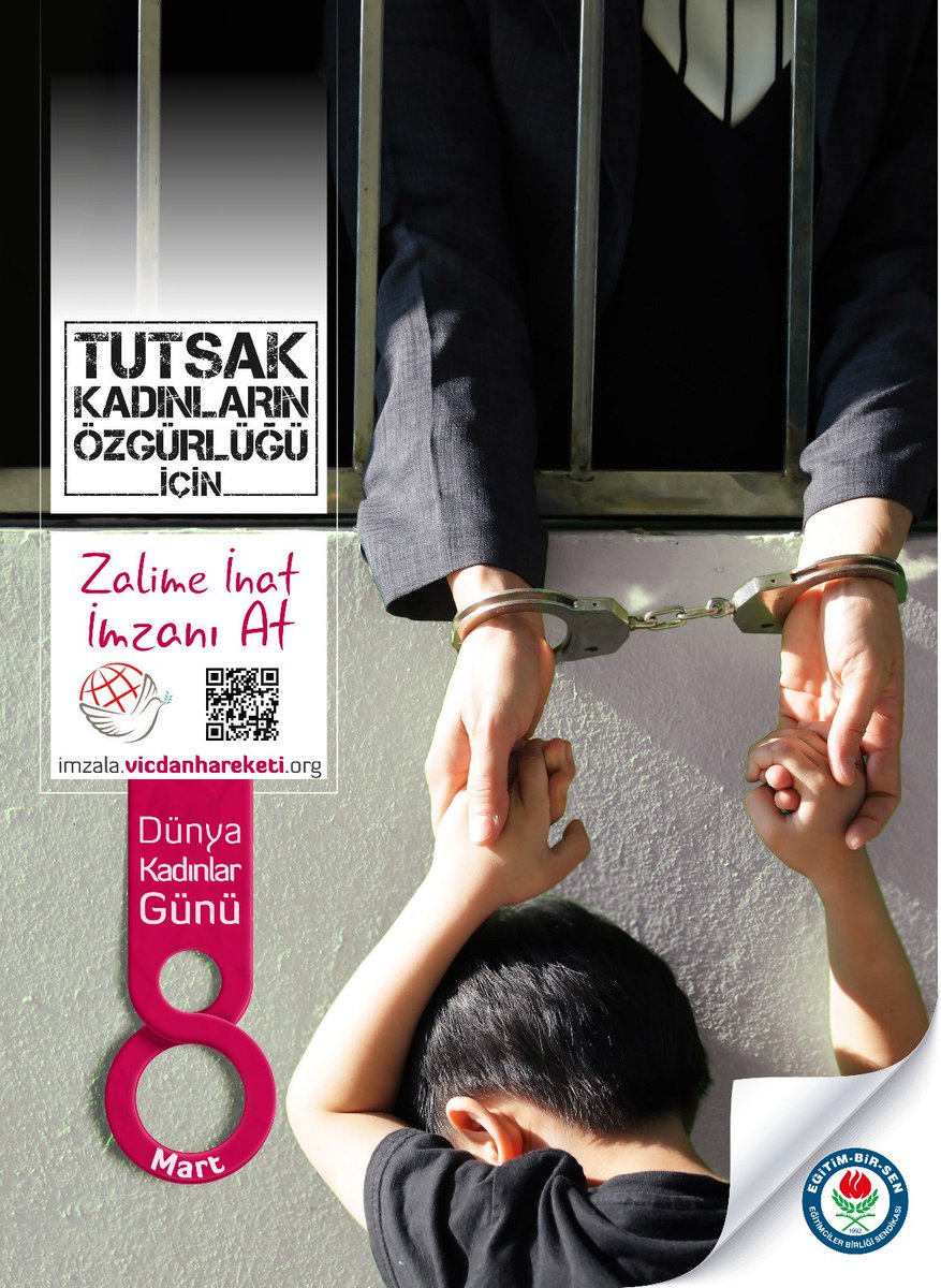 #EğitimBirSen olarak, kadınlara yönelik işkence ve istismarı şiddetle, nefretle kınıyor; bu insanlık ayıbının bir an önce son bulmasını istiyor, bütün tutsakların hür, kadınların özgür, çocukların geleceği yaşayacağı adil bir dünya temenni ediyoruz.
