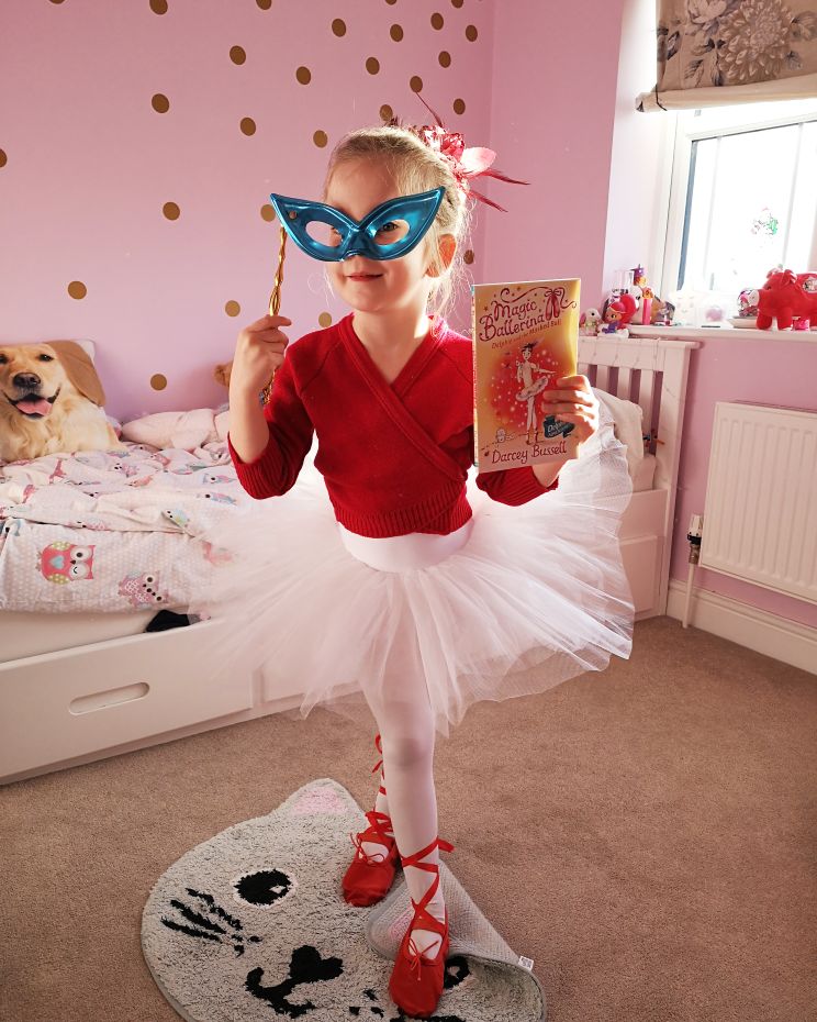 GemmaLemba's tweet photo. @DarceyOfficial my 6 Yr old daughter as Delphie from your magic ballerina books for world book day! She was very excited! https://t.co/vBeeI95WG5