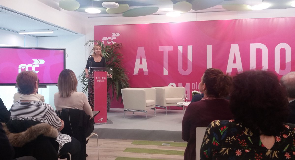 FCC_MA's tweet photo. Esther Alcocer Koplowitz y Pablo Colio, presidenta y consejero delegado de @FCC_Group, inauguran el acto, celebrado hoy en Las Tablas, con motivo del #DiaInternacionaldelaMujer
Pensemos en igualdad, construyamos con inteligencia e innovemos para el cambio.
#igualdad #atulado https://t.co/JTmlWKtAAt