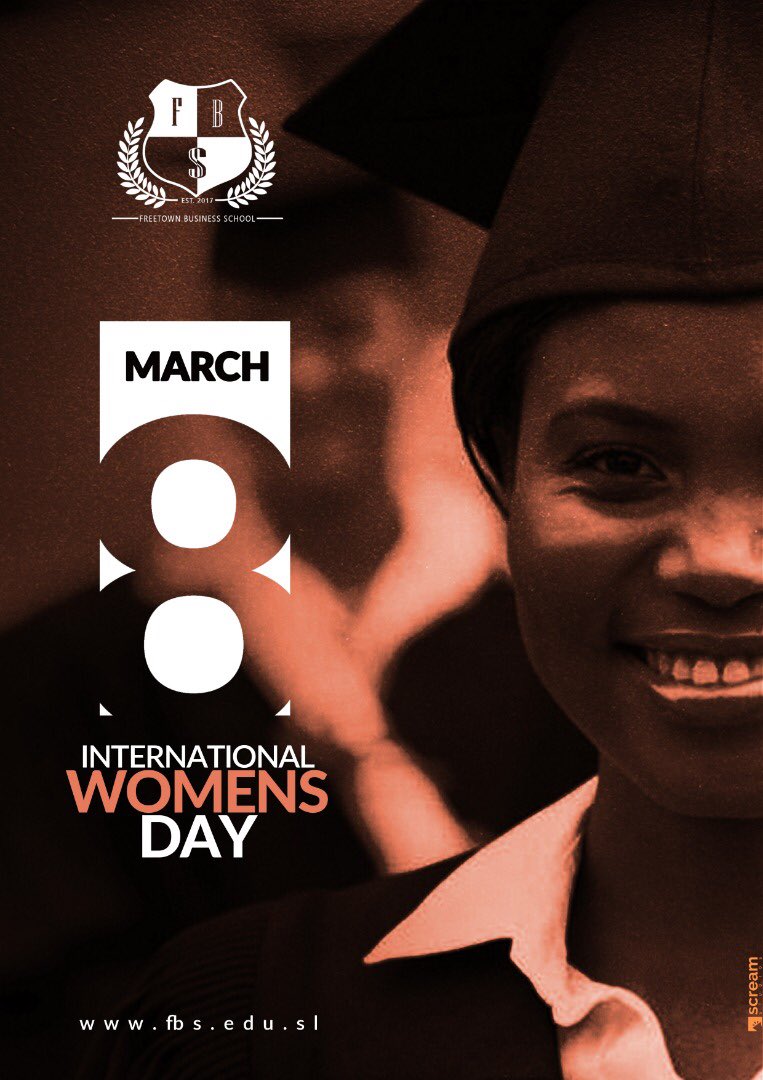 FBSedusl's tweet photo. Today we celebrate International Women’s Day. At FBS, we are dedicated to gender parity and this is always our consideration in decision-making, recruitment and our courses. Happy IWD to our women in Sierra Leone and worldwide, you are important and unique. https://t.co/GNzF43iaqH