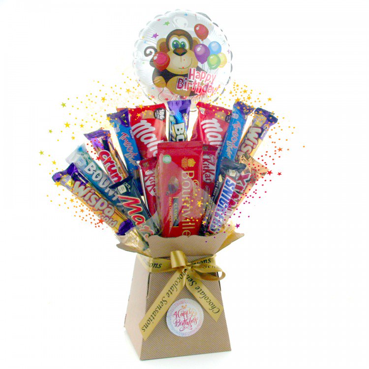 SmartGift's tweet photo. For cheeky little monkeys celebrating a birthday this weekend make sure there's plenty of chocolate to go around 🍫🥰💝👇
https://t.co/QvbjKORErU

#giftideas #chocolatebouquets #birthdays #chocolatelover #chocolategift https://t.co/KBUwOR12ph