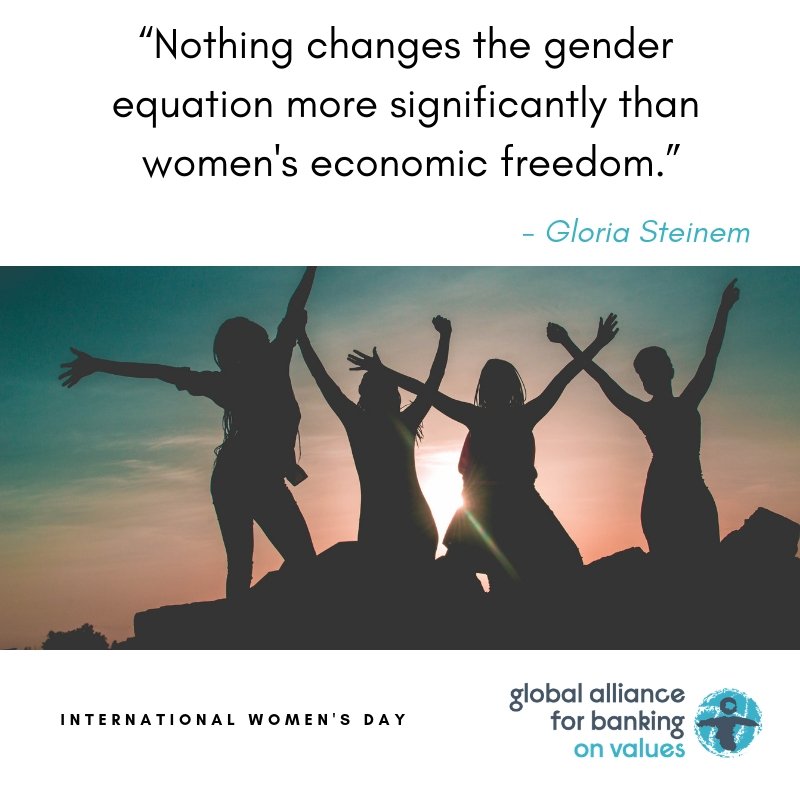 bankingonvalues's tweet photo. Today, we want to honor the bold, brave and brilliant #women in the world, striving for change and #equality.
On the occasion of #IWD2019, we are glad to share some empowering words of wisdom from the #GABVSummit by the journalist and activist Gloria Steinem. https://t.co/mExaK4hdyO
