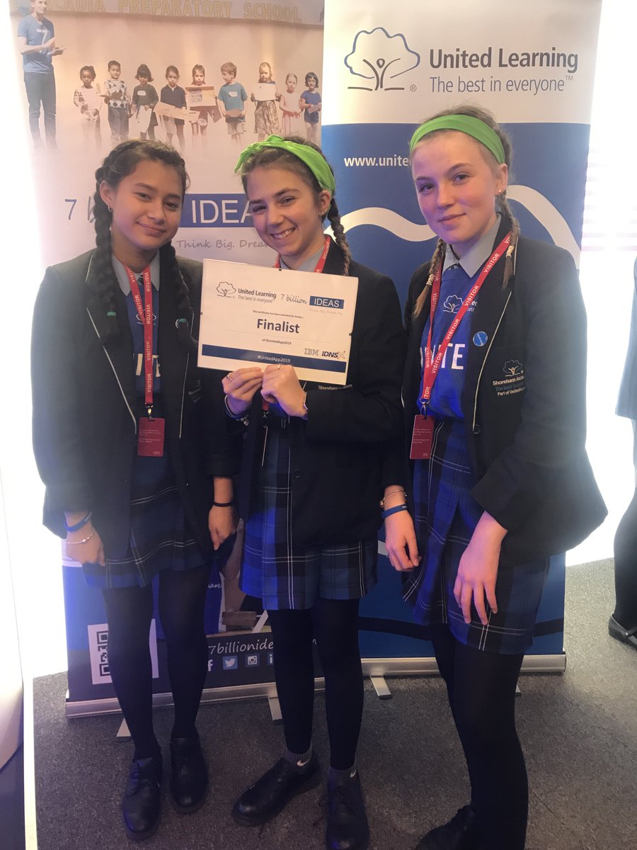 Top 10 finalists out of 400+ entries from UL schools across the country. What an amazing achievement for Ysabelle, Sydney, Ellie and Hafiza! <a href="/IBM/">IBM</a> <a href="/unitedlearning/">United Learning</a> <a href="/shorehamacademy/">Shoreham Academy</a> @7billionideas #United2019 #UnitedApps2019 #thebestineveryone
#educationwithcharacter