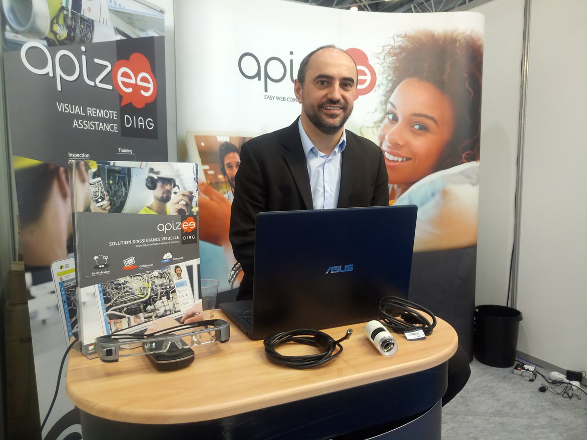 apizee's tweet photo. Dernier jour du salon @smart_industrie. Notre équipe est toujours là pour vous accueillir. N'hésitez pas à venir sur le stand 4K120BIS pour échanger sur vos projets et profiter de nos démos #Industrie40 #remoteassistance #videoassistance https://t.co/6o1TipyqdM