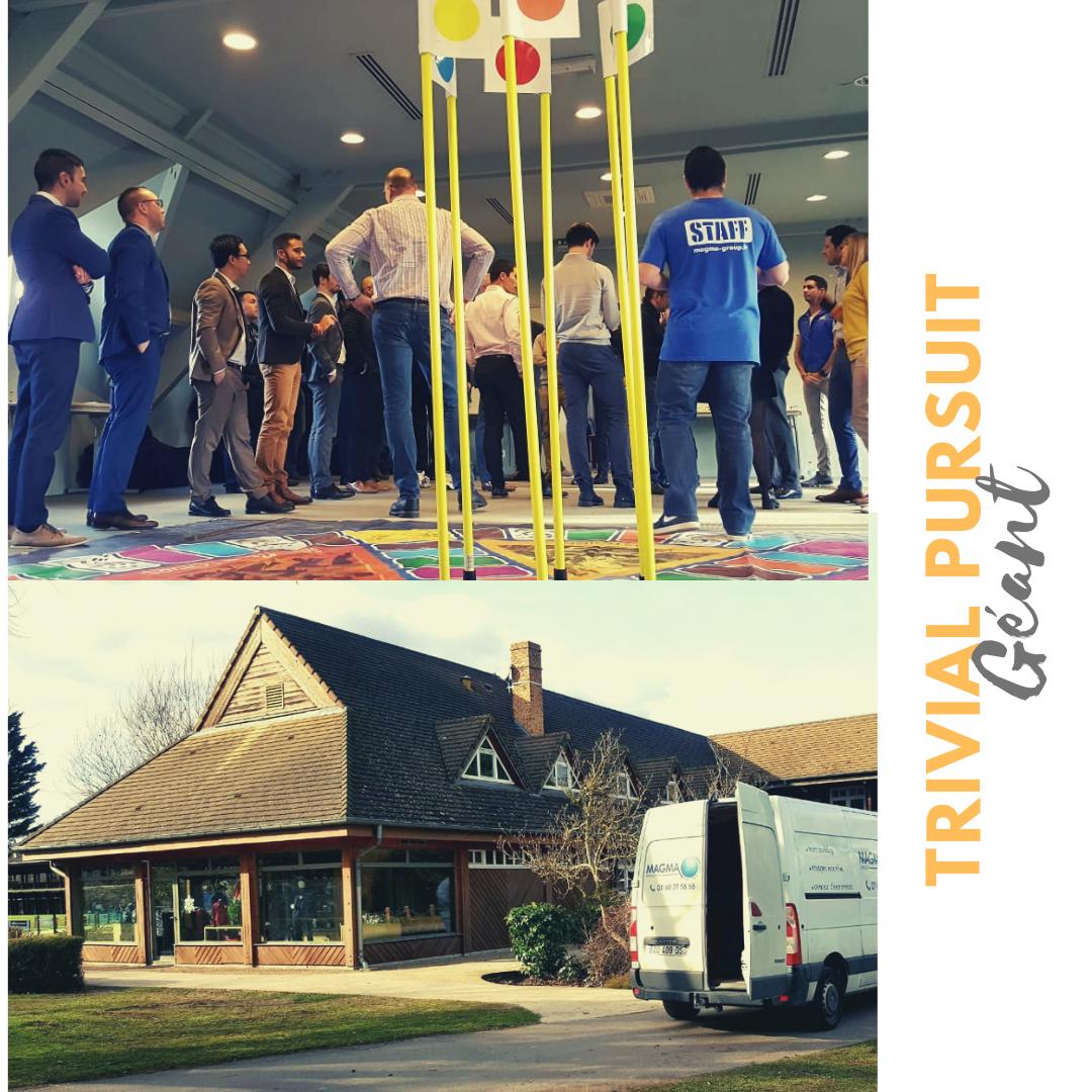 Magmagroup_fr's tweet photo. [SEMINAIRE &amp; TEAM BUILDING] 
🔺 5 jours de formation au @IleFleurie , rythmés de pauses team-building pour renforcer la cohésion d'équipe, avec ce Trivial Géant en intérieur
#work #Experteam #MagmaGroup #teambuilding #events #professionnal #seminaire https://t.co/J1XastkVYa