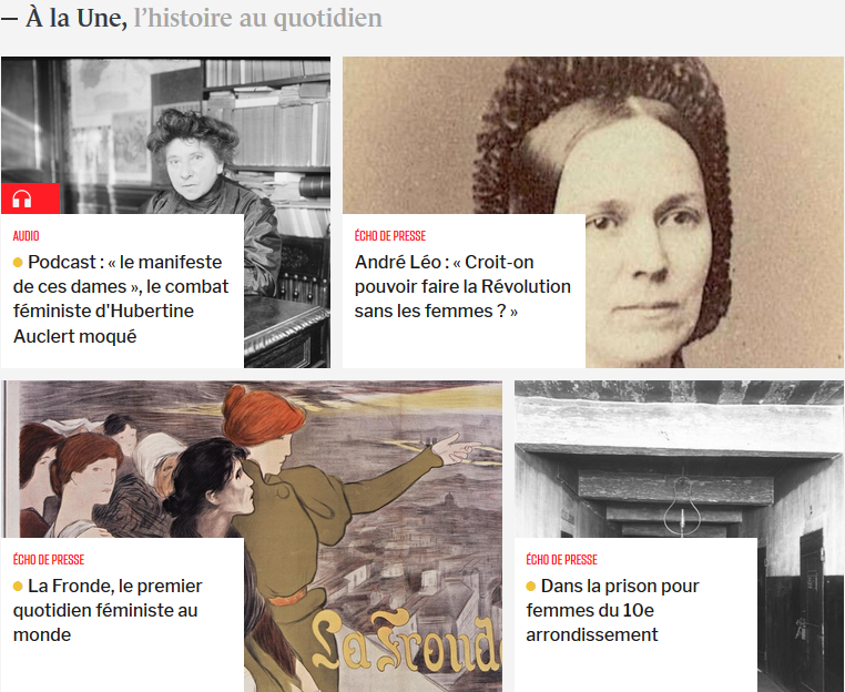 RetroNewsFr's tweet photo. À la une : #journeedesdroitsdelafemme Le combat féministe d'Hubertine Auclert ; journaliste et communarde André Léo ; La Fronde, premier quotidien féministe au monde ; la prison pour femmes de Saint-Lazare https://t.co/dEECnwTjtP | Cycle à dérouler⤵️
#8mars2019 https://t.co/u18tmdsakz