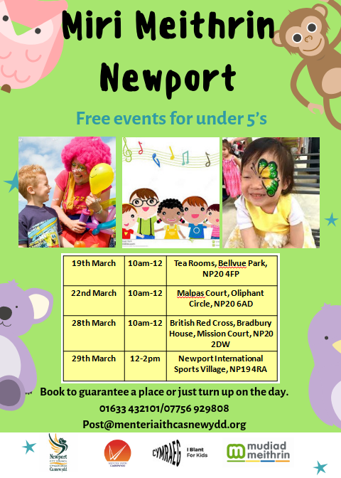 NewportCouncil's tweet photo. Free events in Newport for under 5s https://t.co/bb8pZV5X6n