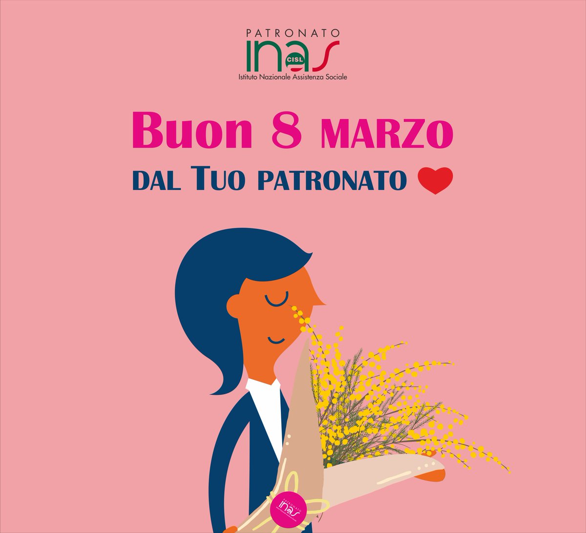InasCisl's tweet photo. Buon #8marzo dal Tuo Patronato!
#giornatainternazioledelladonna https://t.co/owzzByBb6q