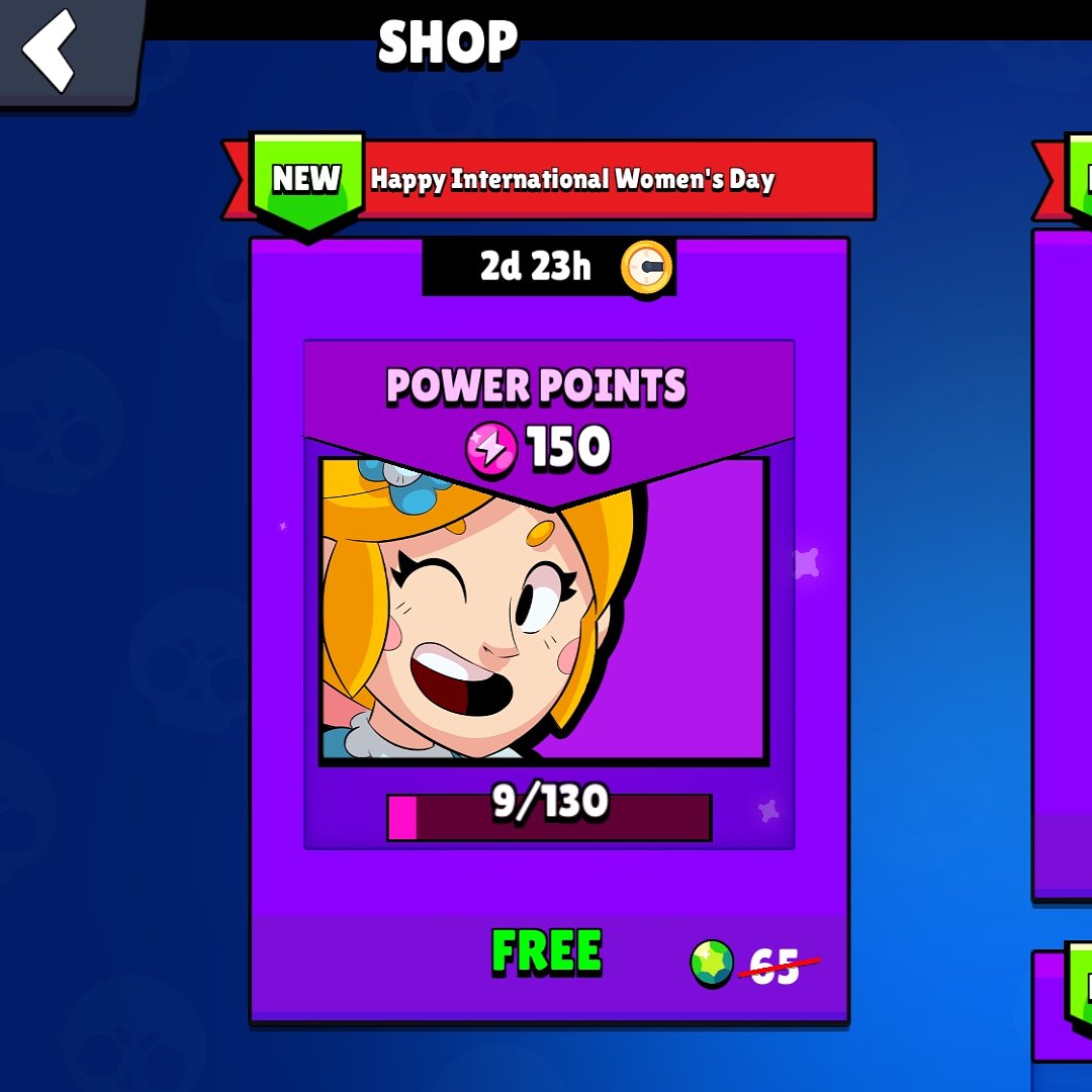 BrawlStarsC's tweet photo. Todos deberían de tener puntos de fuerza gratis en un brawl femenino.
Buen detalle de @BrawlStars por el #DiaDeLaMujer
#brawlstars #brawlstarschile #brawlstarscl https://t.co/mRyZKReOF3