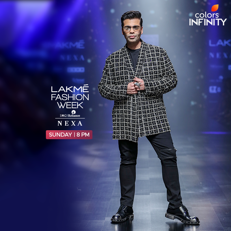 colors_infinity's tweet photo. KJo’s got that mojo! @karanjohar
Catch him #SaturdaySlaying on @LakmeFashionWk, tomorrow at 8 PM! #5DaysOfFashion
@IMGReliance / @NexaExperience / @ILoveLakme https://t.co/wUqEbAP8TB
