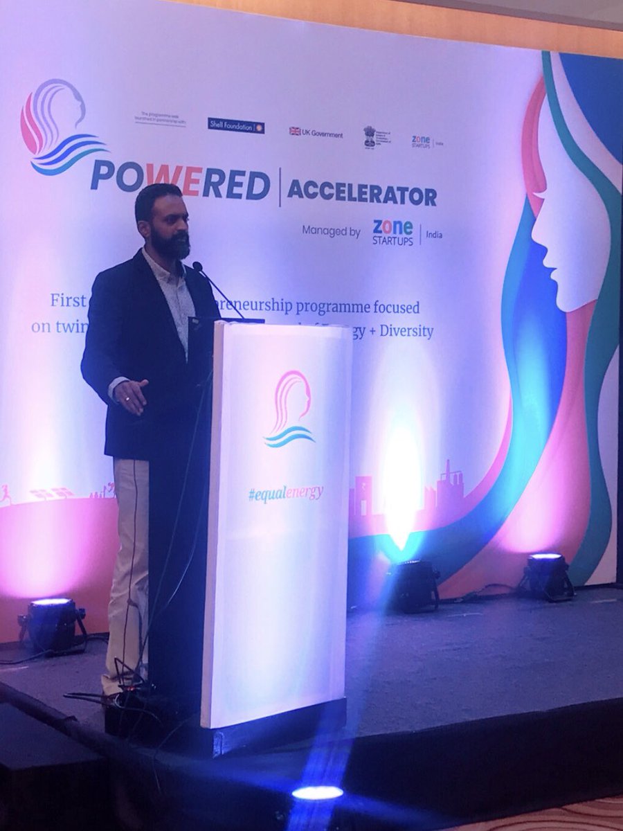 powered_in's tweet photo. Ajay Ramasubramaniam, Director at Zone Startups India, gives opening remarks at #POWERED #Accelerator Cohort 2 #Demo Day, as he talks about the program and its fit &amp; need in the current #startup ecosystem. 
#equalenergy #ForceforGood #GREATforCollaboration https://t.co/1yeFKoknIY