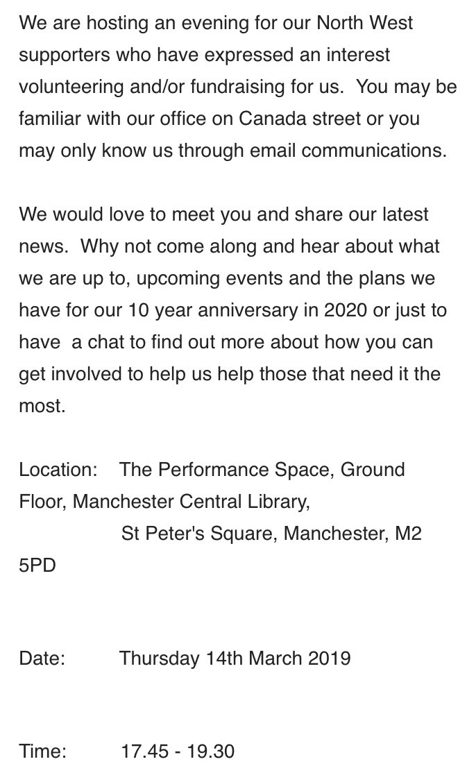 🙋‍♀️🙋‍♂️👋COME AND MEET US!👋🙋‍♂️🙋‍♀️
We are hosting a Supporters Evening @CentralLibrary on Thursday 14th March, 17.45-19.30. We would love to meet you &amp; share our latest news &amp; upcoming plans. For more info email: viveca@wwtw.org.uk or go to walkingwiththewounded.org.uk 
<a href="/GlLamby71/">Gary Lamb</a>