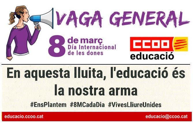 Comite_UVic's tweet photo. !! L'educació com a arma transformadora !!

La UVic-UCC aprova incorporar la perspectiva de gènere com a competència transversal
https://t.co/pw5csmuFxy

#8MCadaDia
@CCOOeducacio https://t.co/cbEhPz3YjV