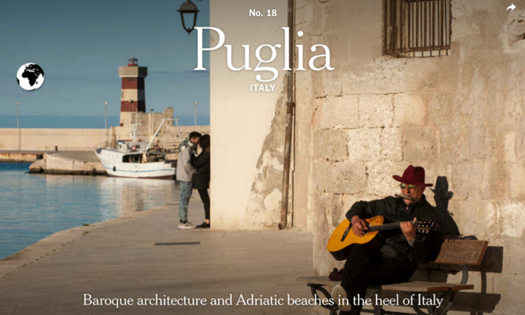 francesco_deam's tweet photo. #NYTimes La #PUGLIA una delle destinazioni del 2019, e se lo dice il "THE NEW YORK TIMES!" 
 https://t.co/gjBOcnBXqQ https://t.co/iPlgqPuPXL