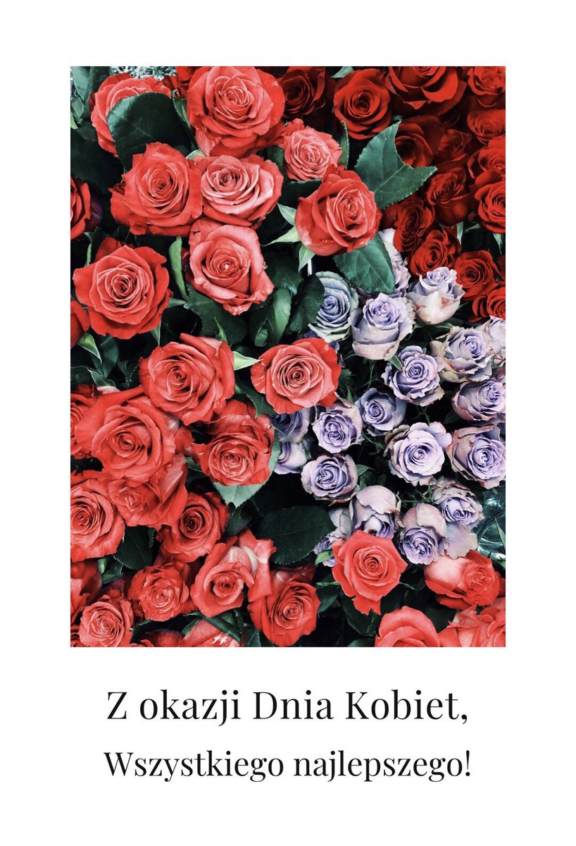 snetpl's tweet photo. Wszystkiego najlepszego dla wszystkich Pań!! ❤️🌹 https://t.co/OJszJ9mN5W