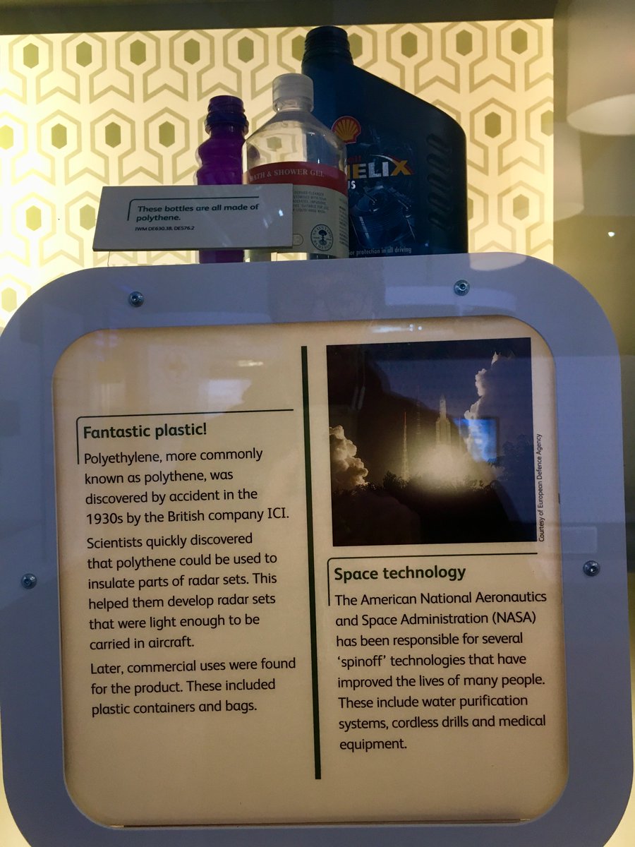 ReleaseRls's tweet photo. Plastic may no longer be fantastic but did you know? 1. Discovered by accident, 2. Used to insulate radars first for use in aircraft, 3. Commercial uses (bags, containers) came later. #Innovation #RandomChange #InventFirstDiscoverUseLater #FridayFunFact #ImperialWarMuseum https://t.co/lKQic3m2b3
