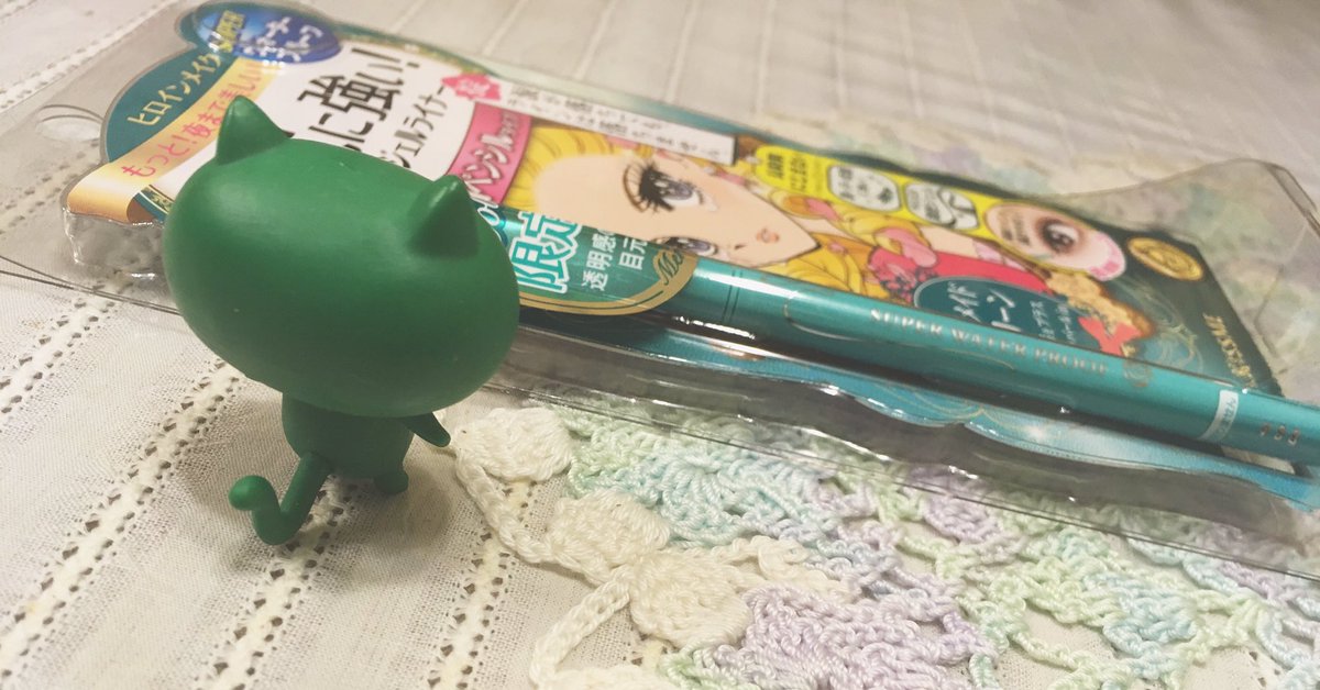 coucouTaec's tweet image. (ૢ˃ꌂ˂⁎) ｳｼｼ

買っちゃったよ💚
ラストのひとつ、春の限定色マーメイドグリーン…涙が落ちてもラインは落ちません…だって👀
#neweyeliner #springlimited #mermaidgreen #miniokcat instagram.com/p/BuvlMmEhSuv/…