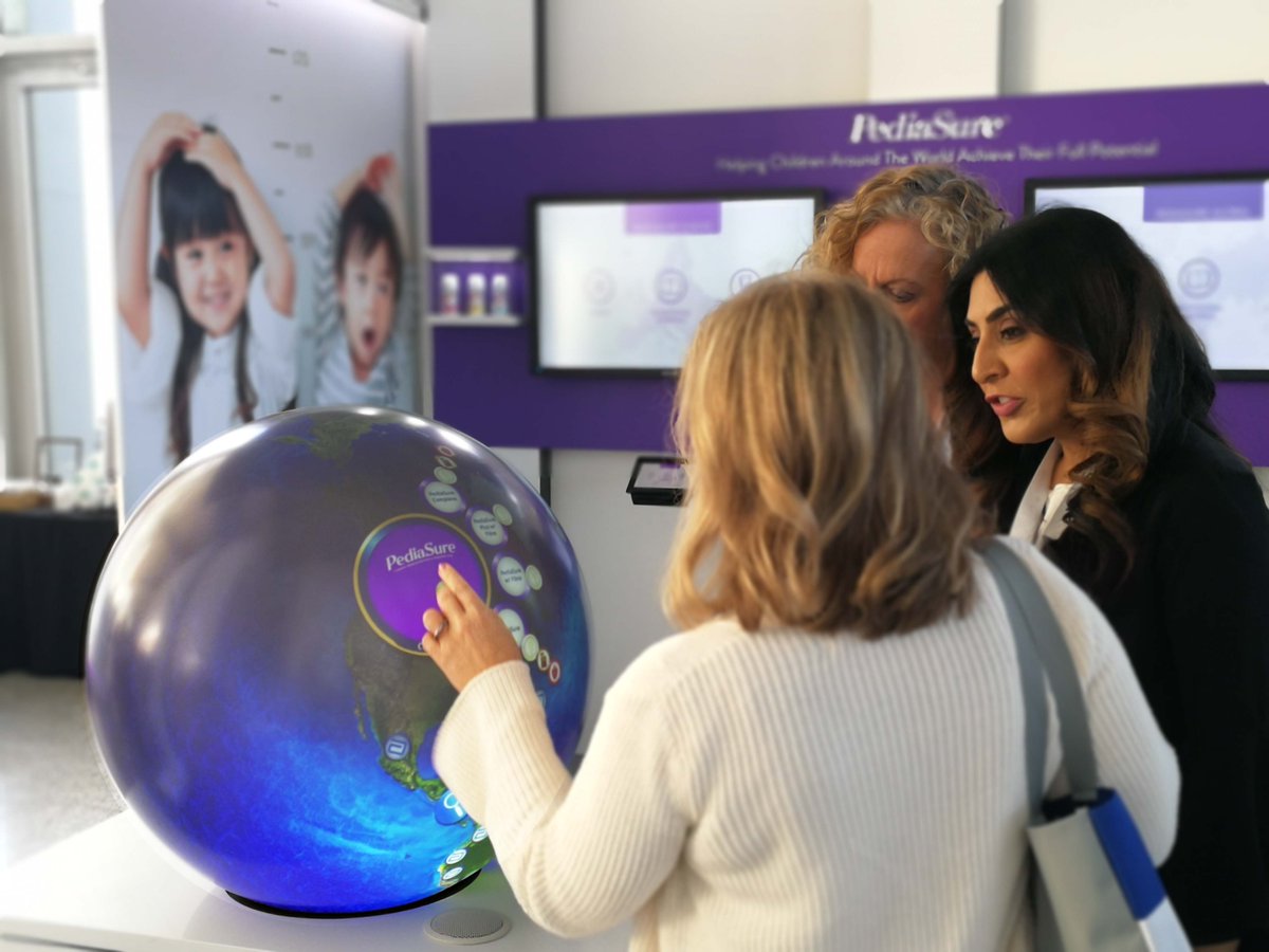 HeyPufferfish's tweet photo. Find @heypufferfish in beautiful #Valencia today for day 2 of #NandG2019, supporting @AbbottGlobal. Its great seeing the latest #PufferTouch2 draw crowds from some of the world’s leading medical professionals, specializing in Children’s Health & Nutrition. #makedigitalreal https://t.co/pmNt3JdUly