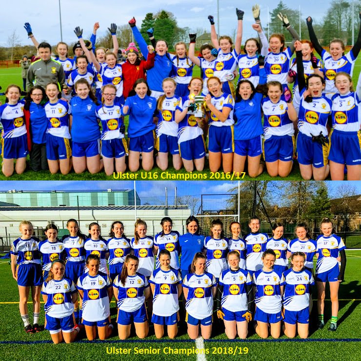 #LaIdirnaisiuntanamBan i <a href="/ColaisteAiligh/">Coláiste Ailigh</a>

Laochra. Seaimpíní Uladh don Chéad uair i gColaiste Ailigh. 
#ShowYourStripes #20x20 
#InternationalWomensDay