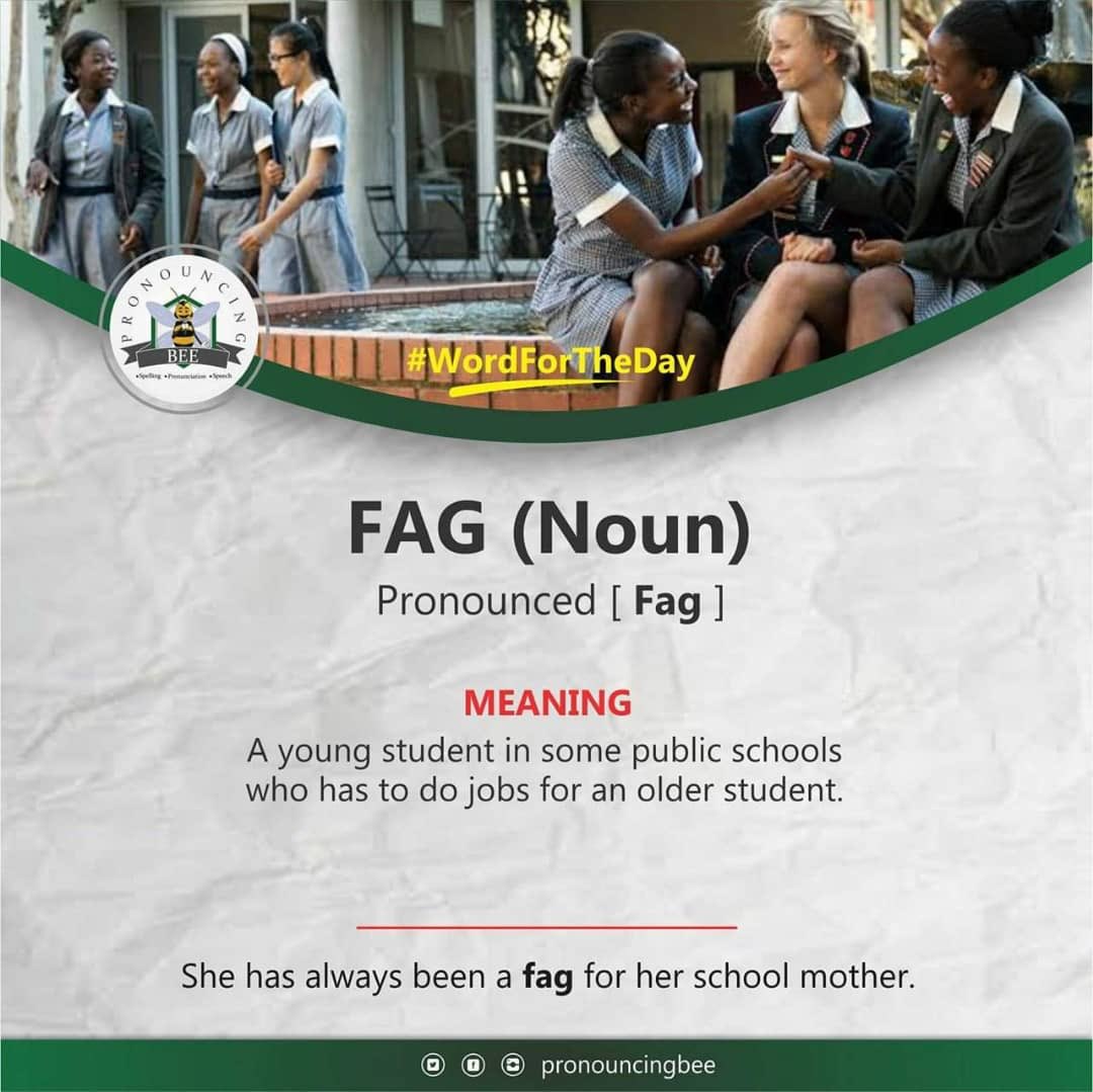 PronouncingBee's tweet image. Word for the day is FAG. Using the meaning, can you make a sentence with Fag? 😁😁😁

#pronouncingbee #pbee #fag #wordfortheday #childrensbooks #words #teacherspayteachers #lagosmums #lagosschools #lekkilagos #englishwords #longe #younglearners #parents #parentslove