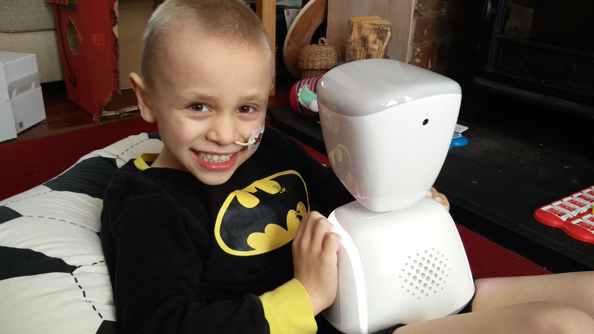 PassTheSmileOrg's tweet photo. Yesterday was all about No-Bot for World Book Day, but today... meet BenBot! 🤖

BenBot will be Ben's eyes, ears and voice in the classroom when he can't go into school. 

What a wonderful concept from @_noisolation 😍 

#childhoodcancer 🎗 https://t.co/Ze6yHTklbu