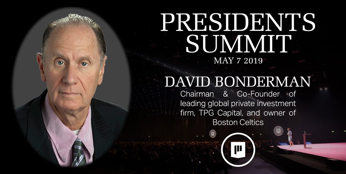 David Bonderman is the Chairman and Co-Founder of TPG. Under his management, TPG has become a +$100B private equity firm and invested in companies such as <a href="/Airbnb/">Airbnb</a>, <a href="/Spotify/">Spotify</a>, and <a href="/Uber/">Uber</a>.

Do you want the secrets of how TPG unlock value in businesses? Visit presidents-summit.com