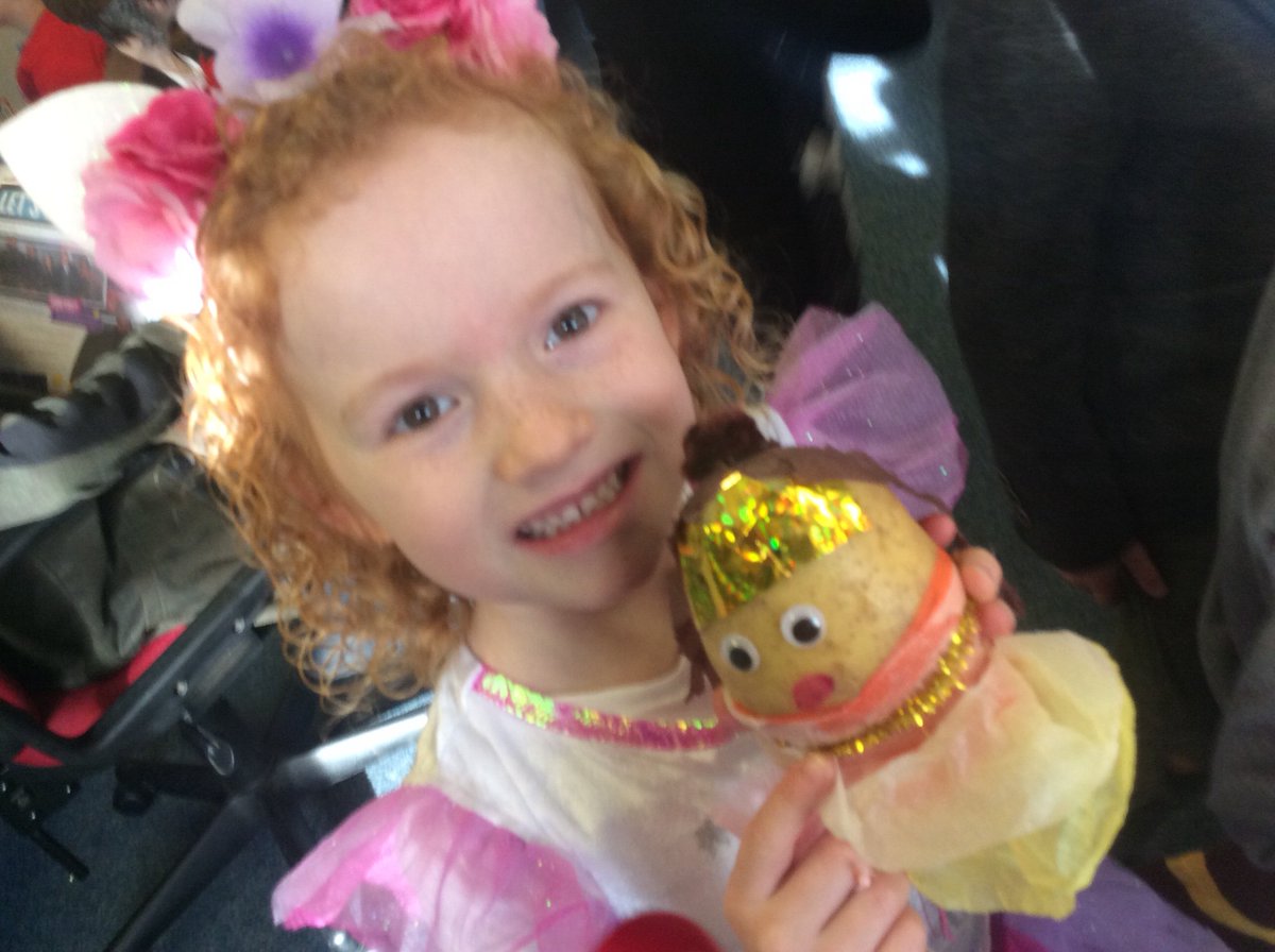 Decorating potatoes for World Book Day