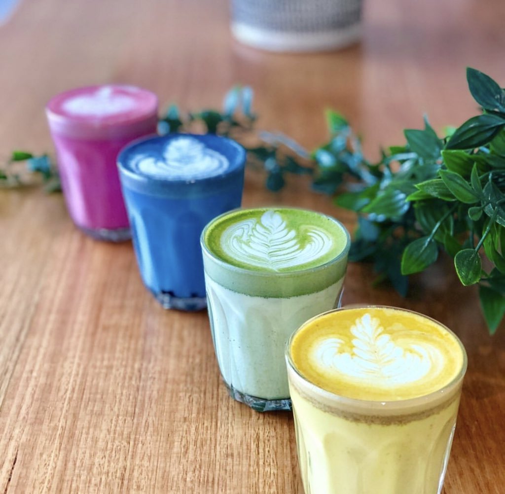 Our signature top 4 Specialty Blends 
Matcha | Turmeric | Beetroot | Butterfly Pea
-
Butterfly Pea Flower tea will be the rising star of 2019 because it is high in antioxidants and naturally changes colour from blue to purple when acidity is added to it' - Beverage Daily