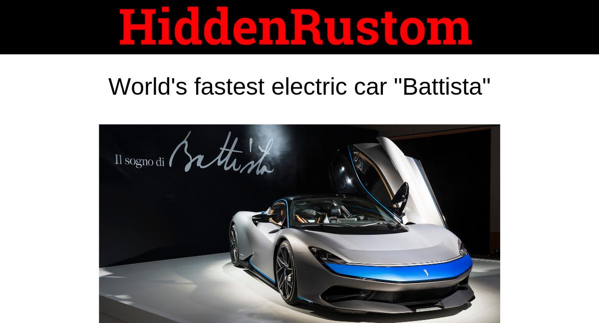 HiddenRustom's tweet photo. @MahindraRise has manufactured the world’s fastest electric car Battista with 1900 brake horse power (bhp) and goes 0 to 100 kmph in less than two seconds 0 to 300 kmph in less than 12 seconds

#Battista https://t.co/8prGsOgBkM