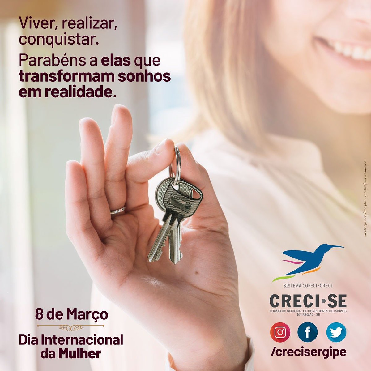 crecisergipe's tweet photo. Vocês são maravilhosas! ❤️ Que este dia seja também de reflexão por todas as conquistas alcançadas e as que ainda virão. Feliz Dia da Mulher! Uma homenagem do Creci Sergipe. #diadamulher #orgulhodesercorretora #mulherescorretoras #corretoradeimoveis #mulheresfortes #woman https://t.co/CrrGrOnuo9