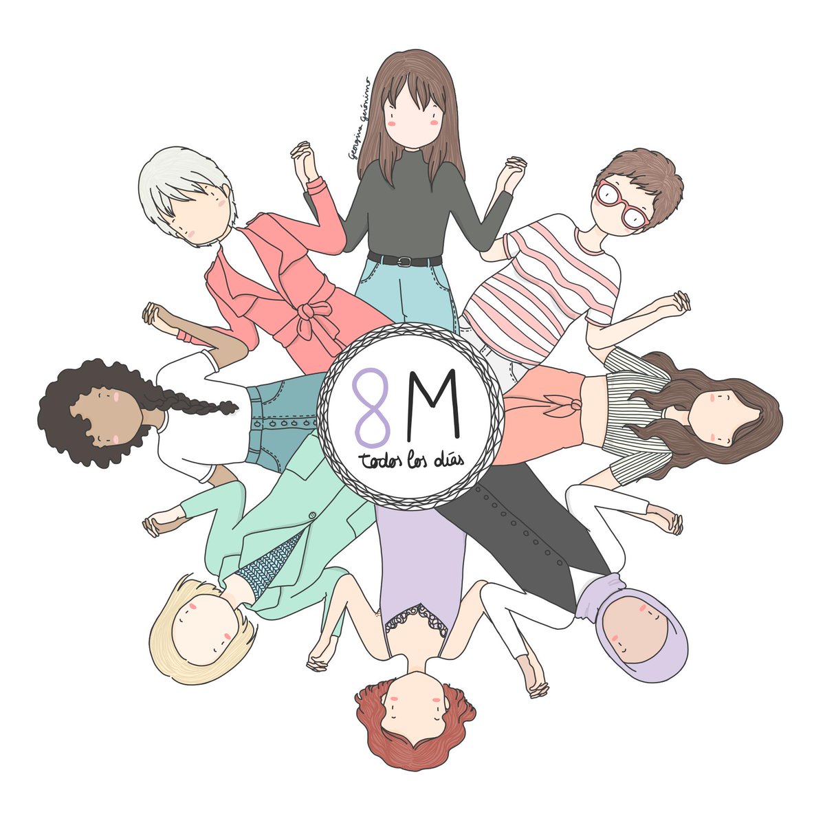 Mi aportación para la huelga del #8M es esta mandala anti-estrés que produce el patriarcado. La podéis descargar libremente en alta calidad aquí (bit.ly/2tUT78M ) e imprimirla y pintarla. ¡Mucha fuerza a todas! #huelgailustrada #HuelgaFeminista8M